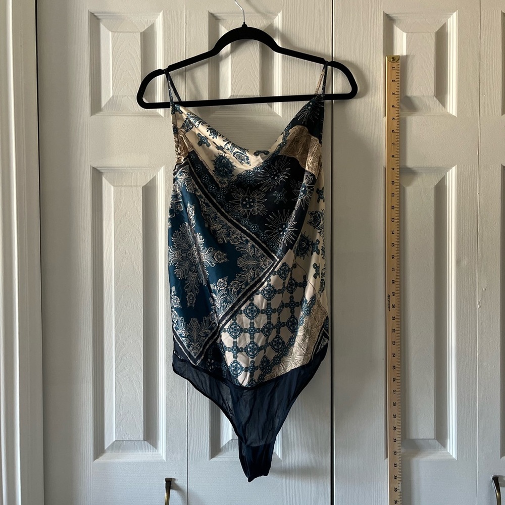 Free People Satin Thong Bodysuit